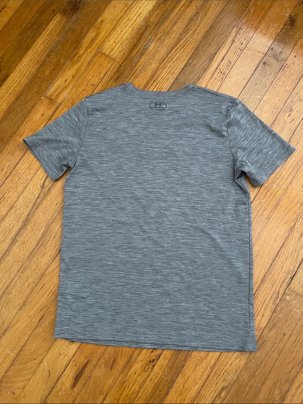 Under Armour Grey Tee with Blue Graphic and Red Logo - Picture 3 of 4